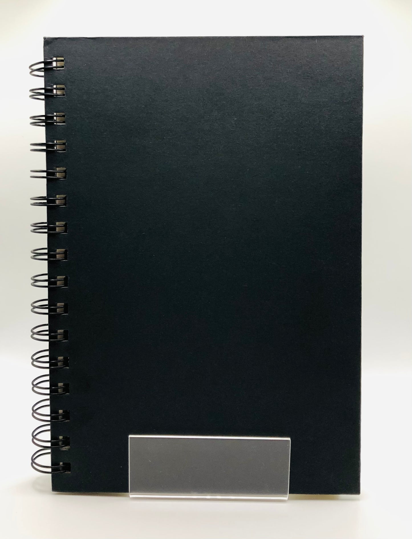 DIY Journal with 200 Blank Pages and a Black Hardcover (Spiral Bound)