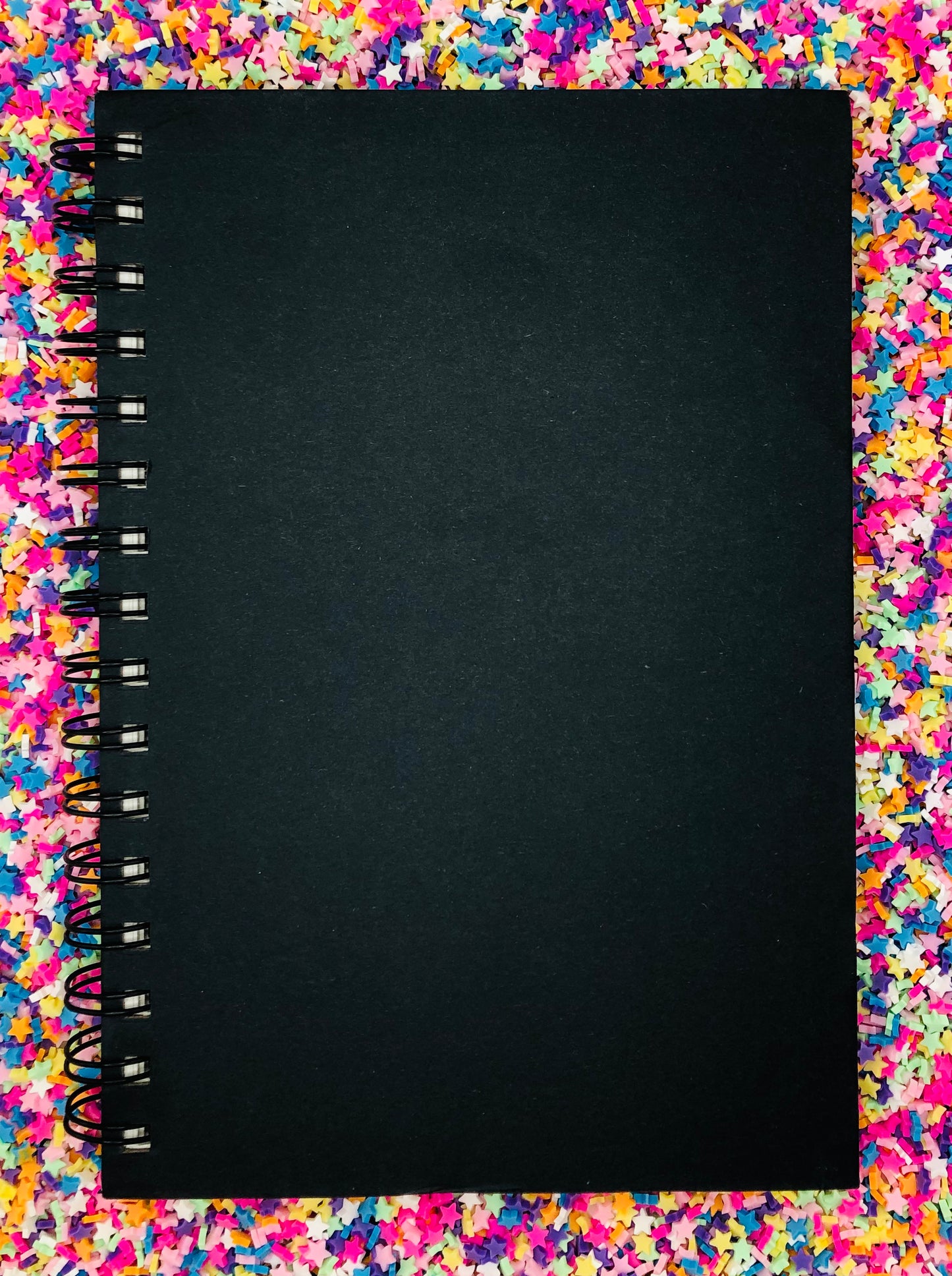 DIY Journal with 200 Blank Pages and a Black Hardcover (Spiral Bound)