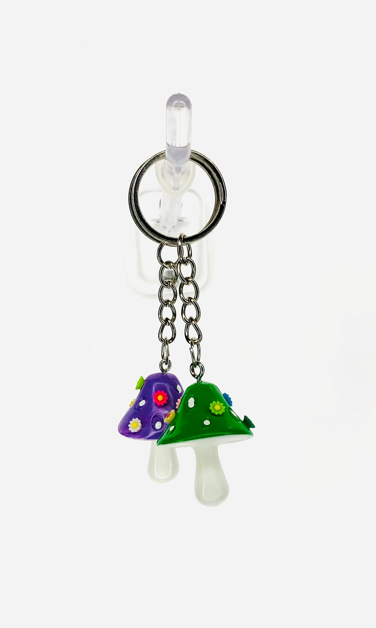 hinono Mushie Mates Keychains, set of 2 - #43 Purple and Green