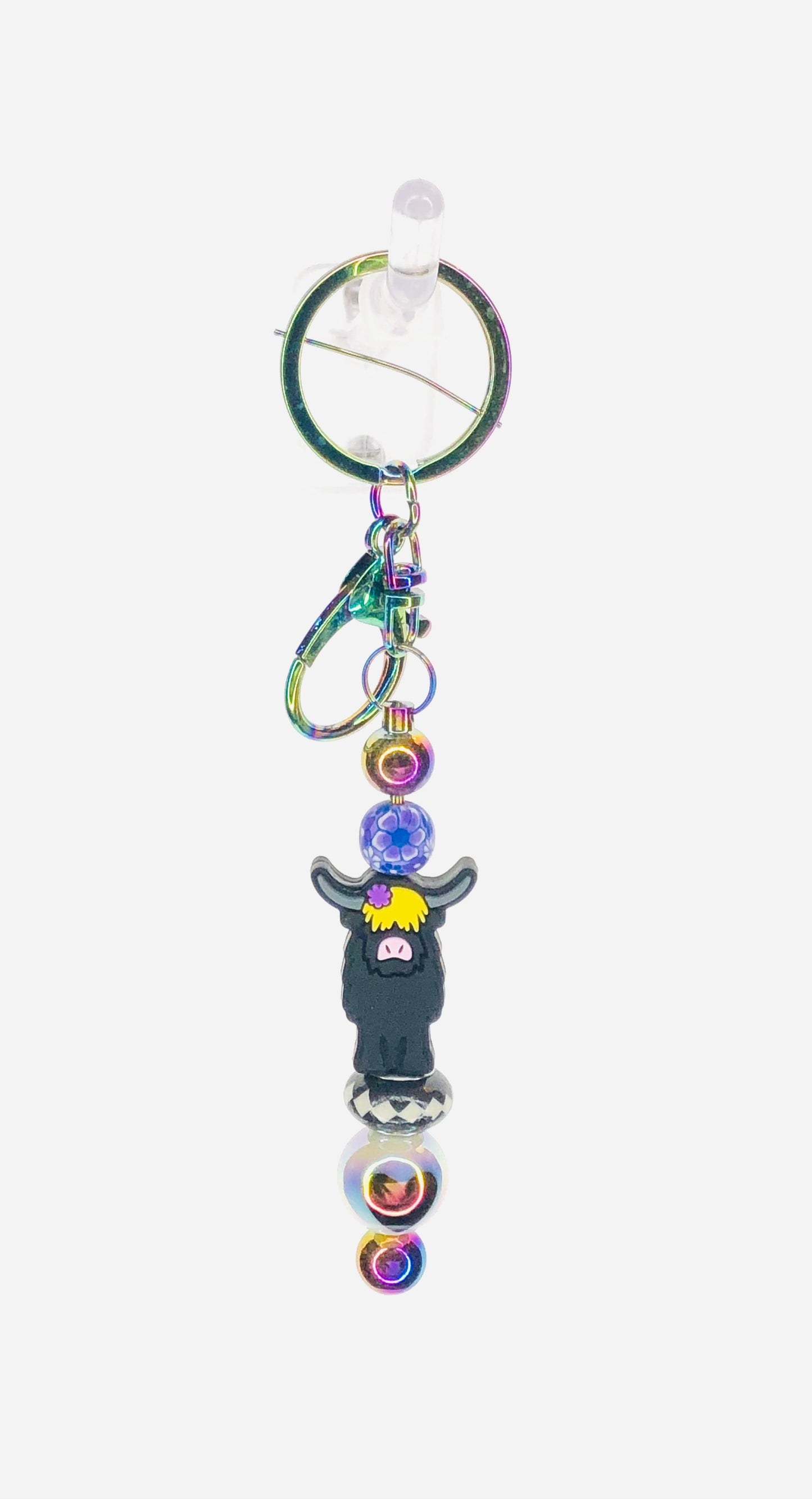 hinono Beaded Bar Keychain #107