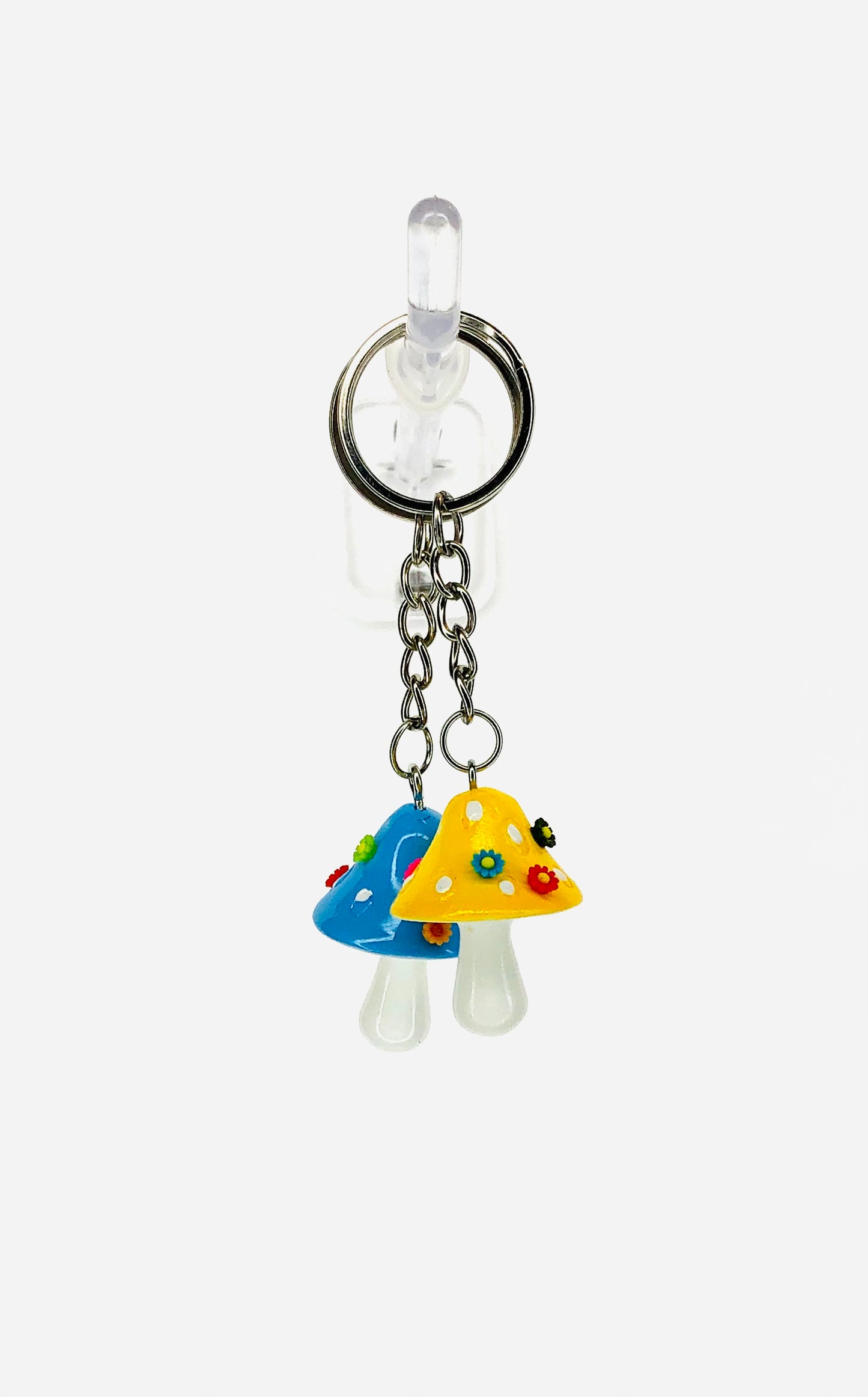 hinono Mushie Mates Keychains, set of 2 - #42 Blue and Yellow