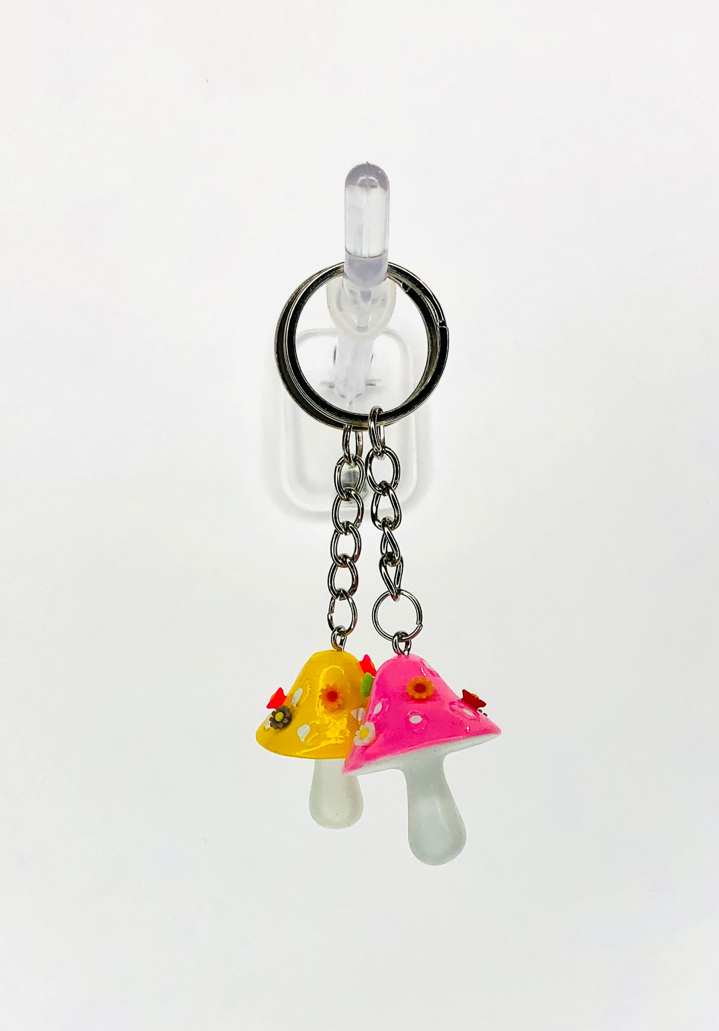 hinono Mushie Mates Keychains, set of 2 - #51 Pink and Yellow