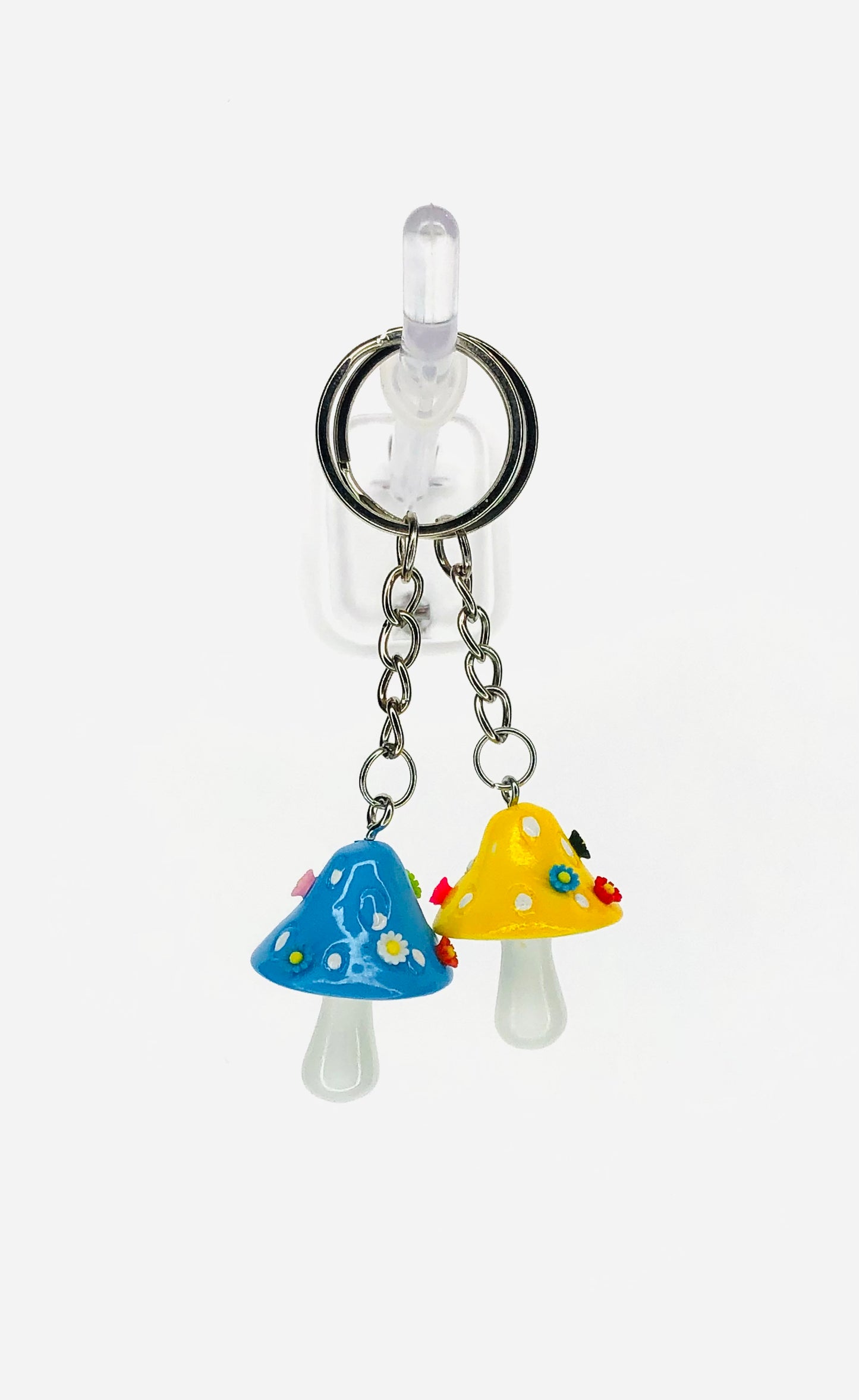 hinono Mushie Mates Keychains, set of 2 - #42 Blue and Yellow