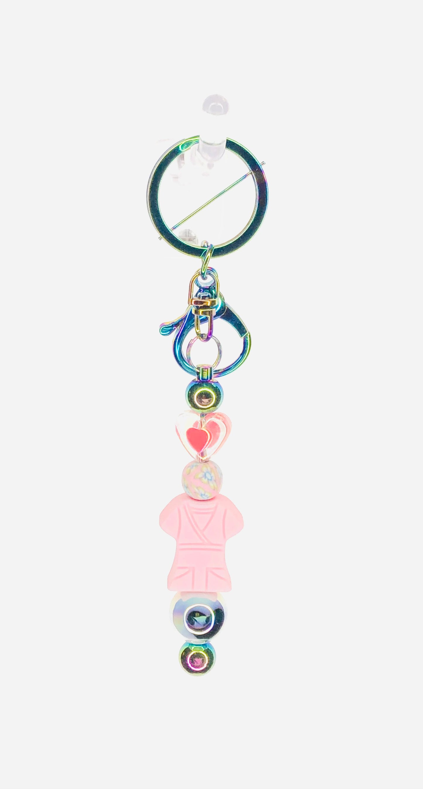 hinono Beaded Bar Keychain #106