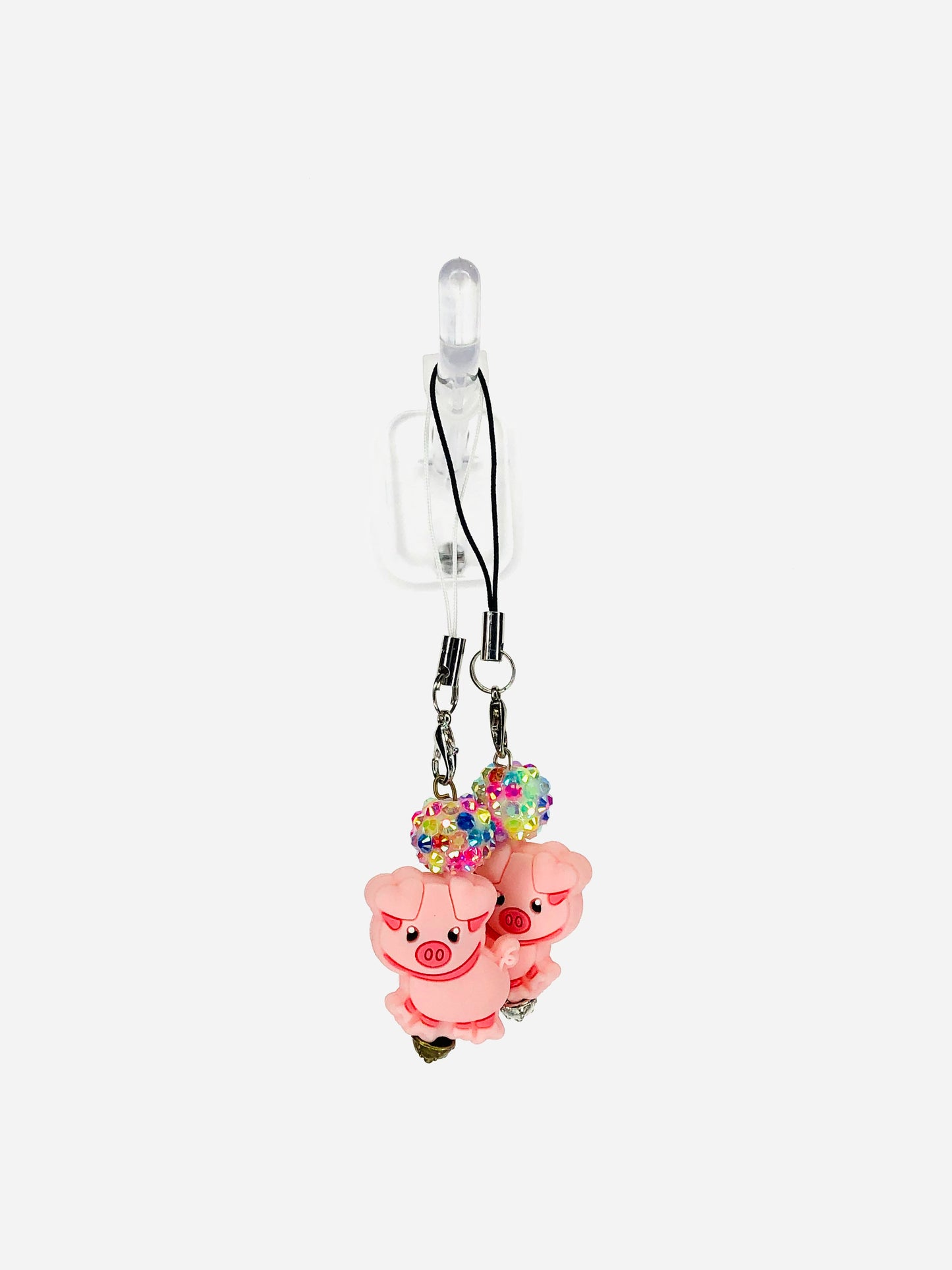 PiggyPals Keychains, set of 2 #03 - Black and White