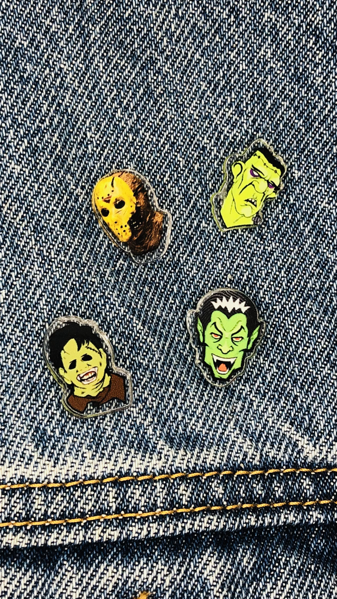 hinono Mini Pins - Halloween Collection, set of 4 #62