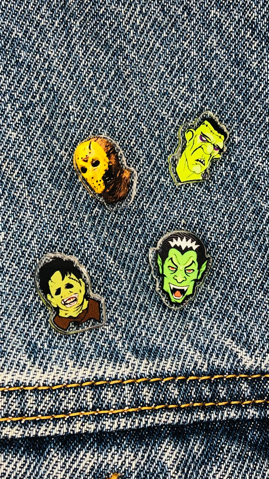 hinono Mini Pins - Halloween Collection, set of 4 #62