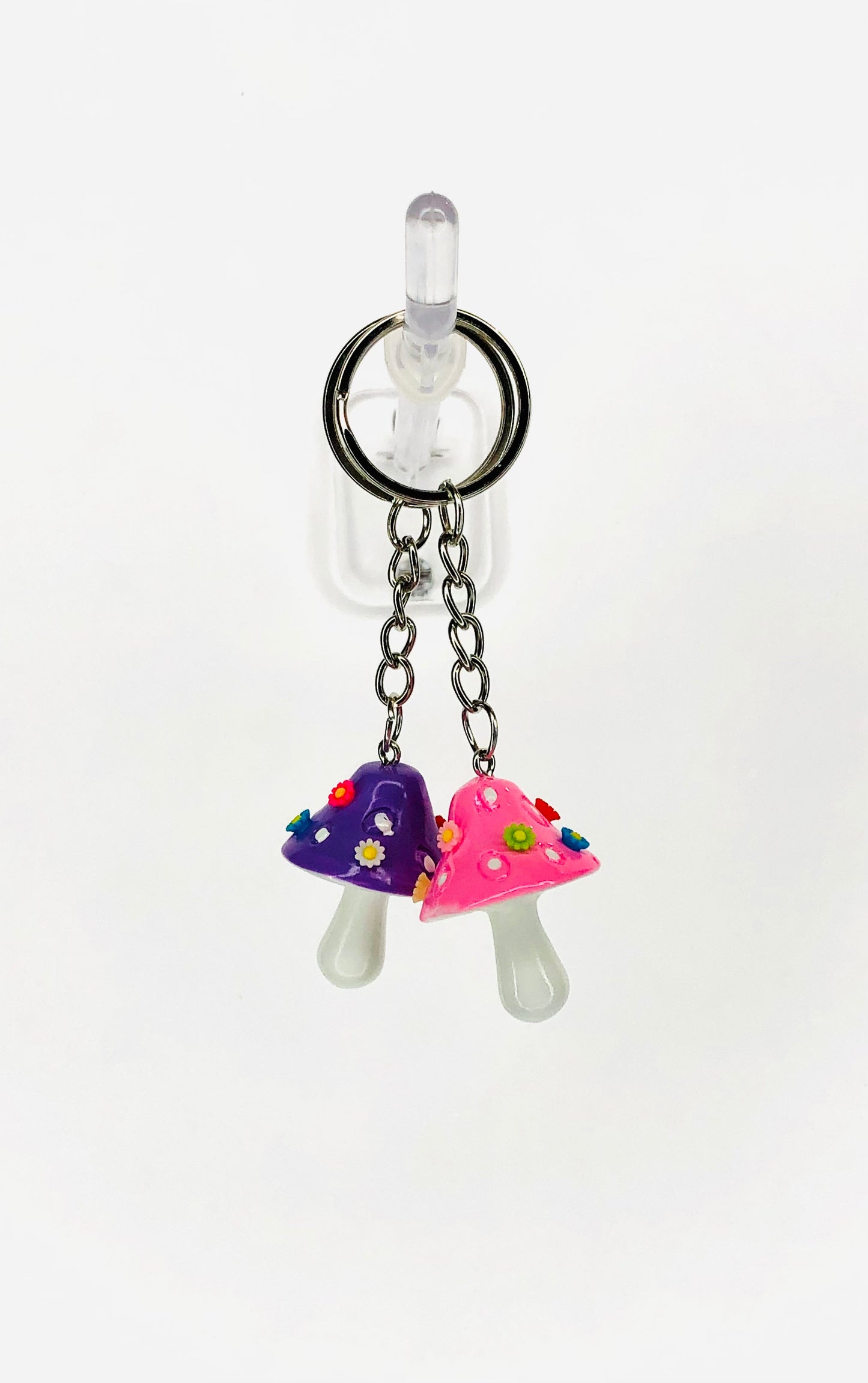 hinono Mushie Mates Keychains, set of 2 - #44 Pink and Purple