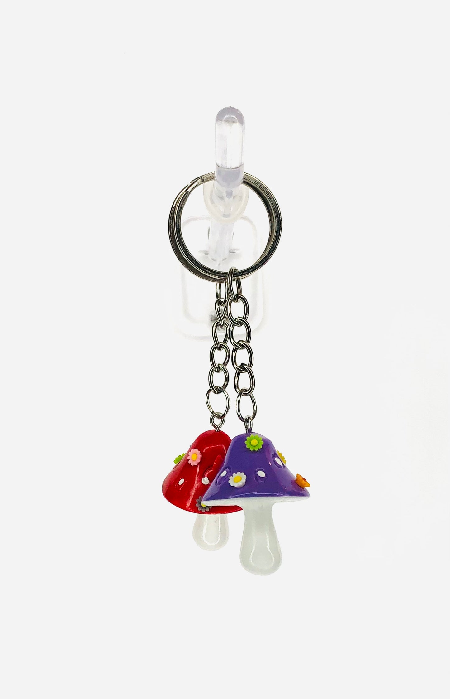 hinono Mushie Mates Keychains, set of 2 - #54 Red and Purple