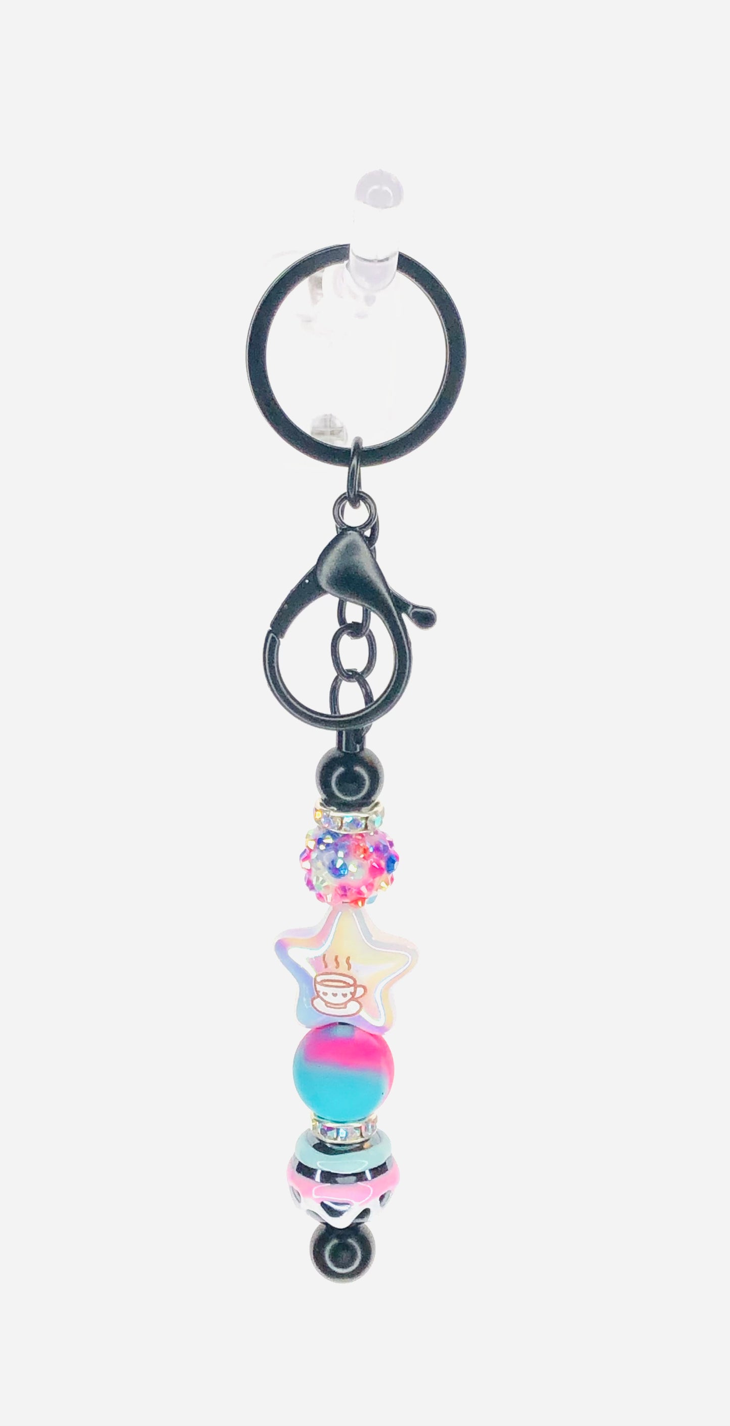 hinono Beaded Bar Keychain #110