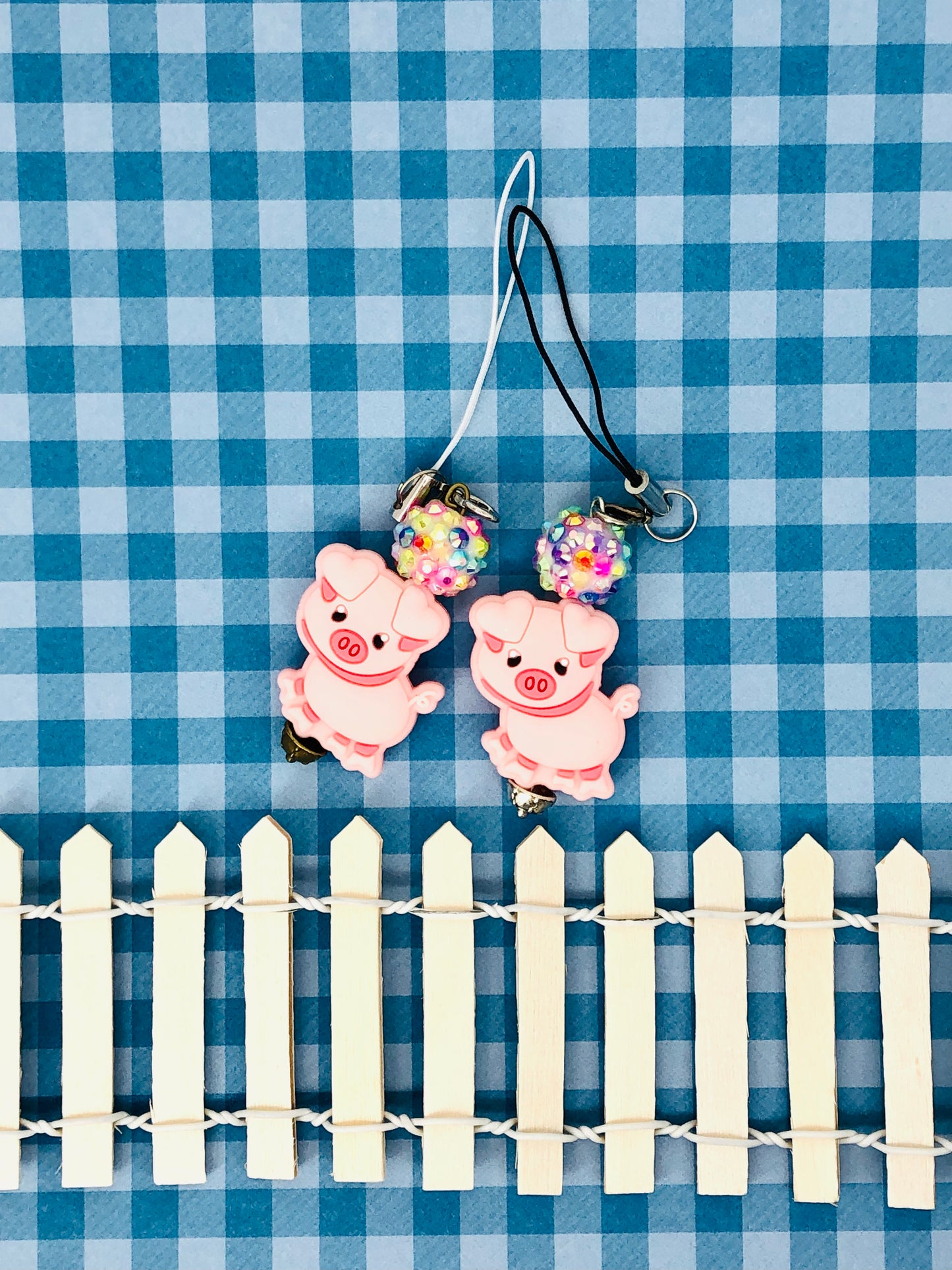 PiggyPals Keychains, set of 2 #03 - Black and White