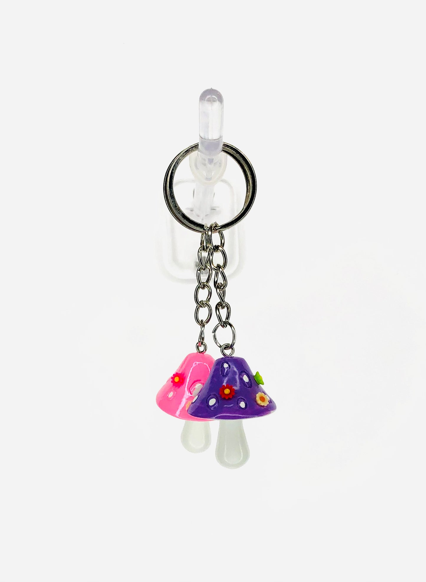 hinono Mushie Mates Keychains, set of 2 - #44 Pink and Purple