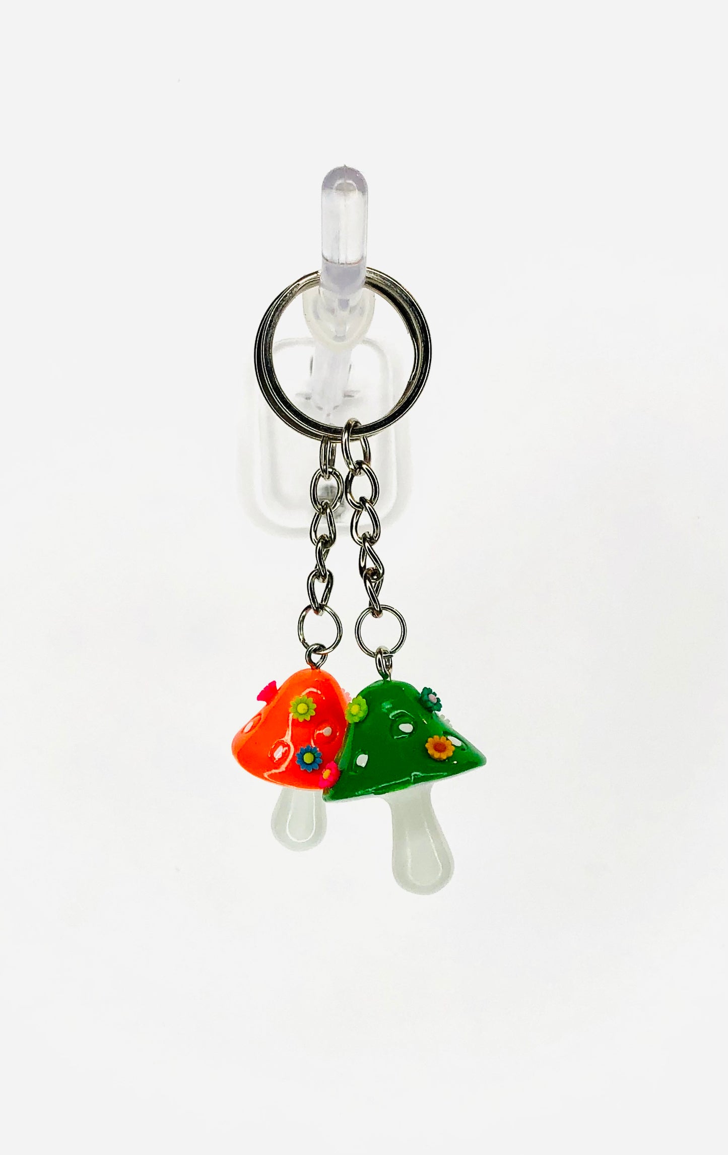 hinono Mushie Mates Keychains, set of 2 - #50 Orange and Green