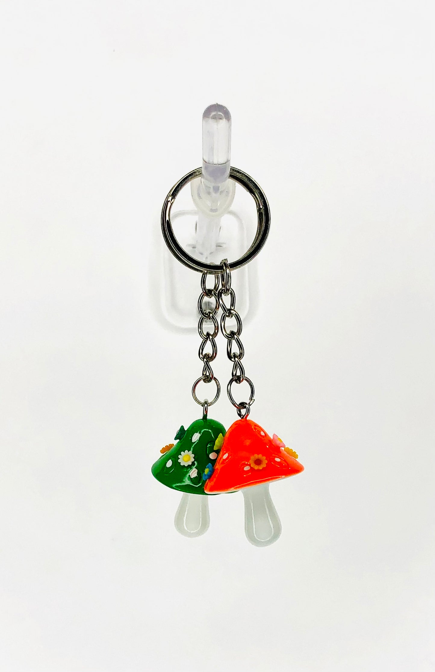 hinono Mushie Mates Keychains, set of 2 - #50 Orange and Green