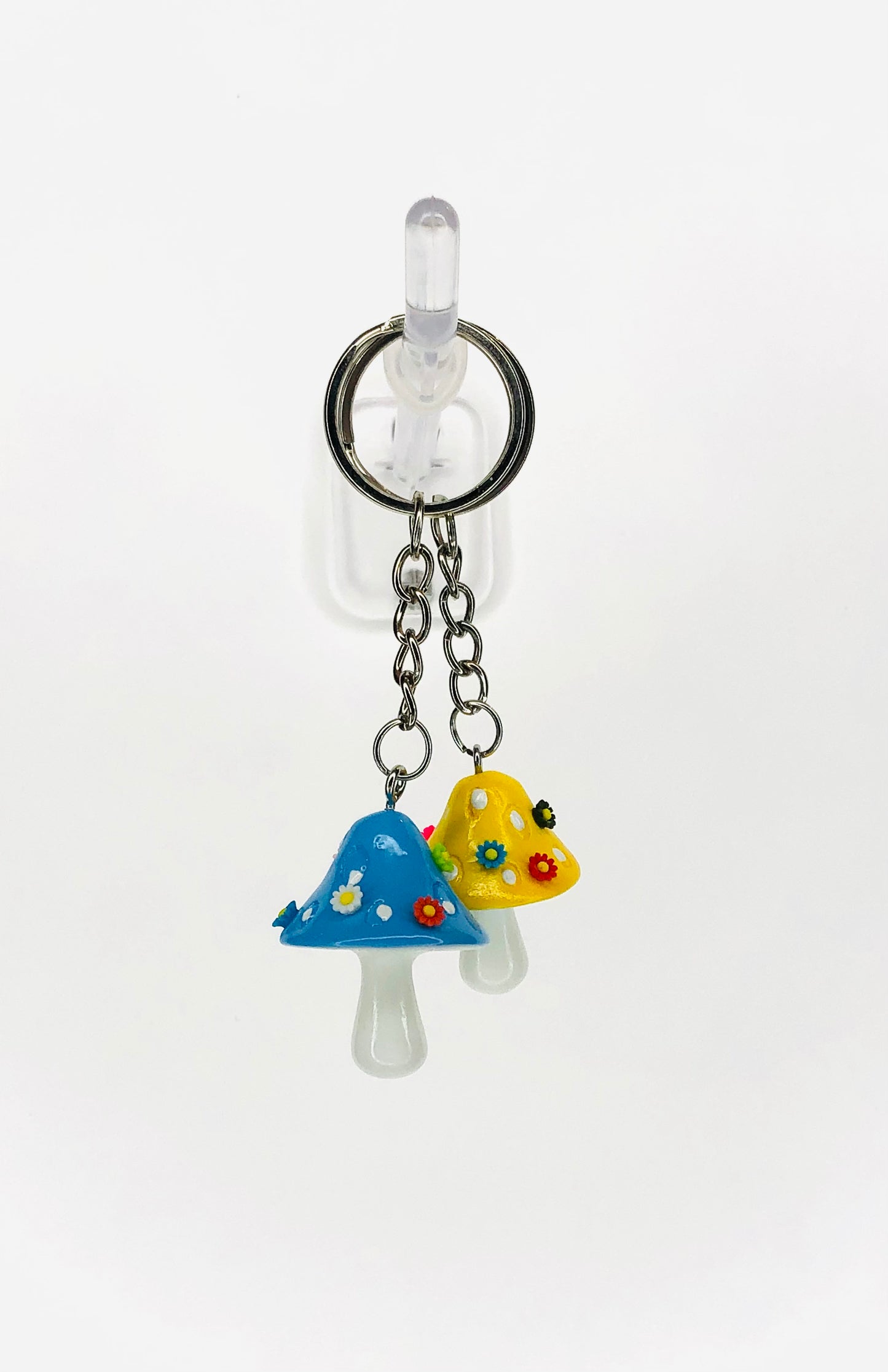 hinono Mushie Mates Keychains, set of 2 - #42 Blue and Yellow