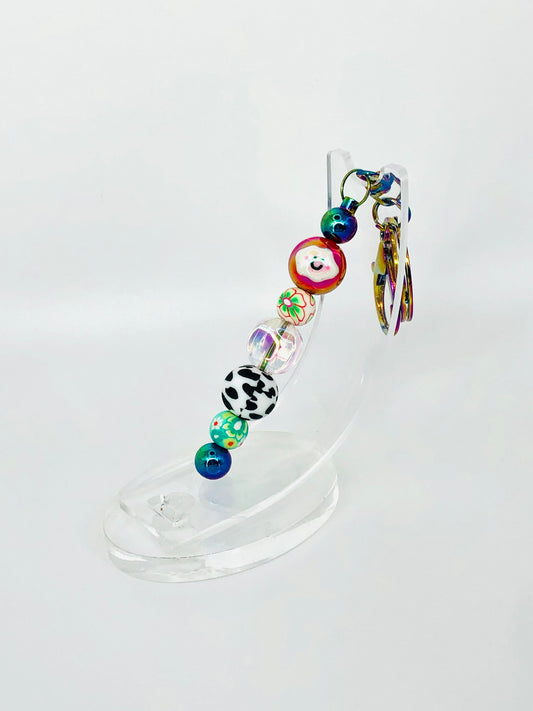 hinono Beaded Bar Keychain #121