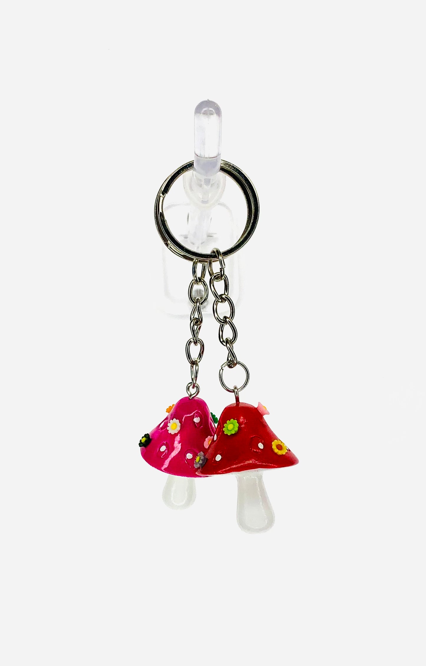 hinono Mushie Mates Keychains, set of 2 - #52 Pink and Red