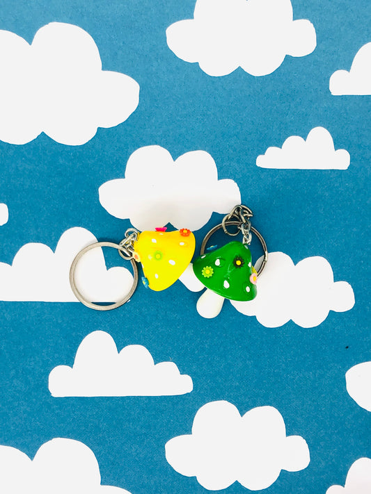 hinono Mushie Mates Keychains, set of 2 - #45 Yellow and Green