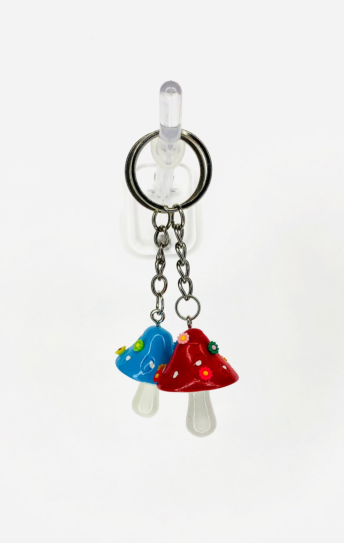 hinono Mushie Mates Keychains, set of 2 - #49 Red and Blue