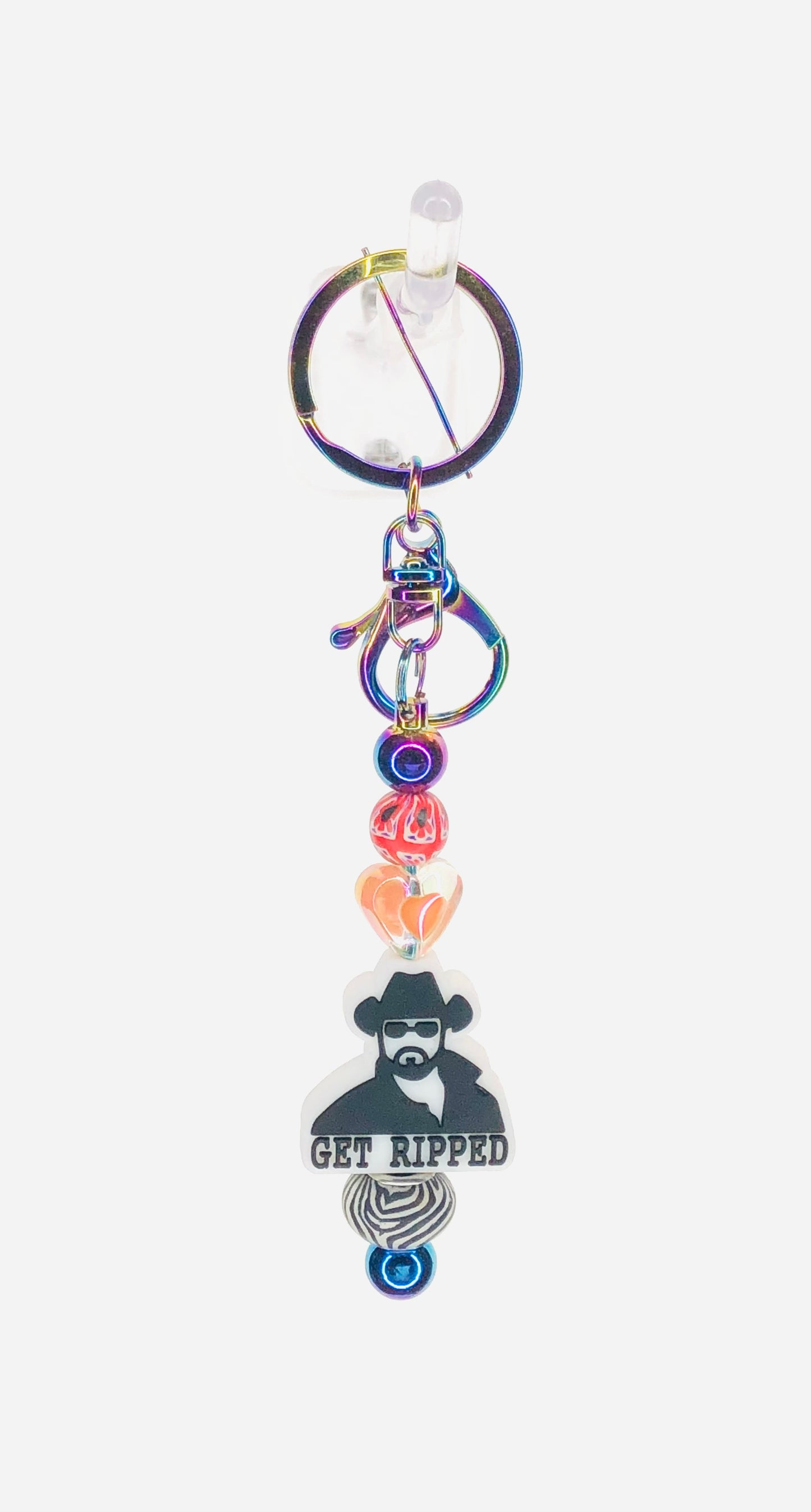 hinono Beaded Bar Keychain #104