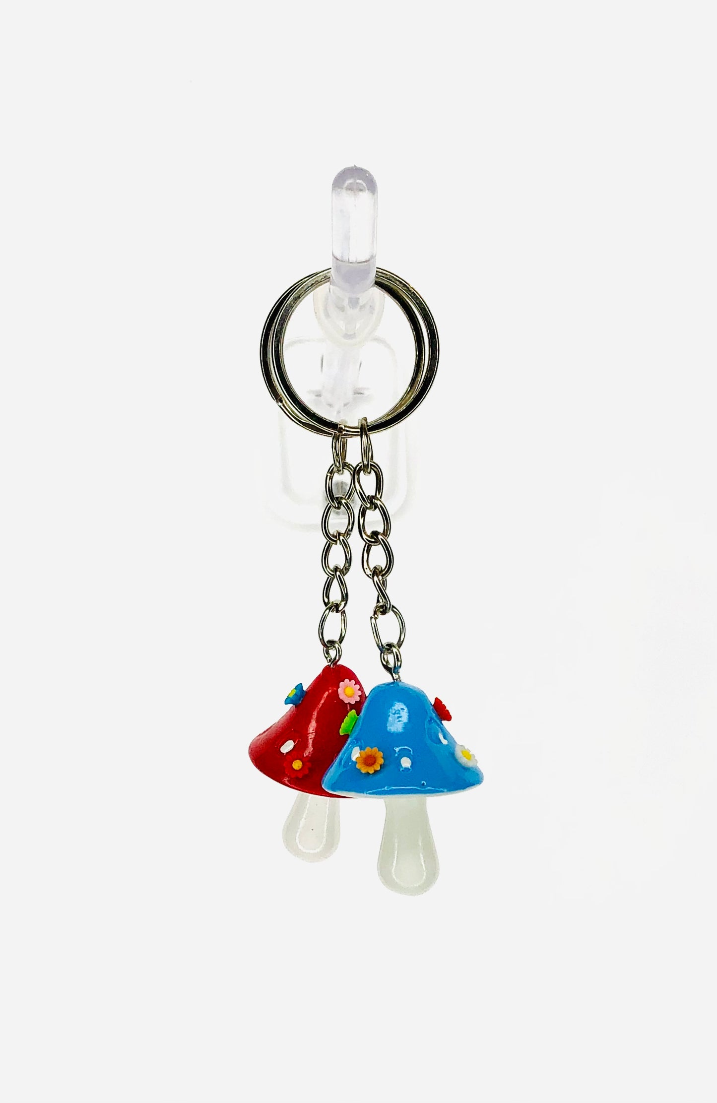 hinono Mushie Mates Keychains, set of 2 - #49 Red and Blue