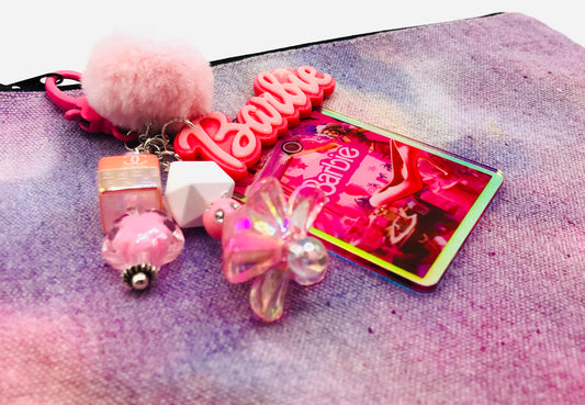 Pouch with Barbie Keychain